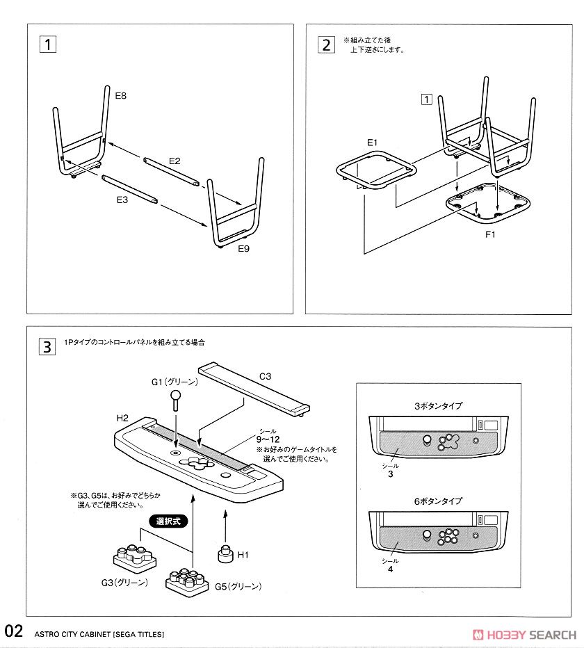 Astro City Arcade Machine [Sega Titles] (Plastic model) Assembly guide1