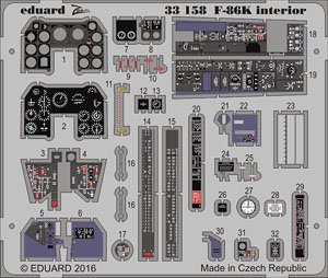 F-86K Interior Parts Set (for Kitty Hawk) (Plastic model)