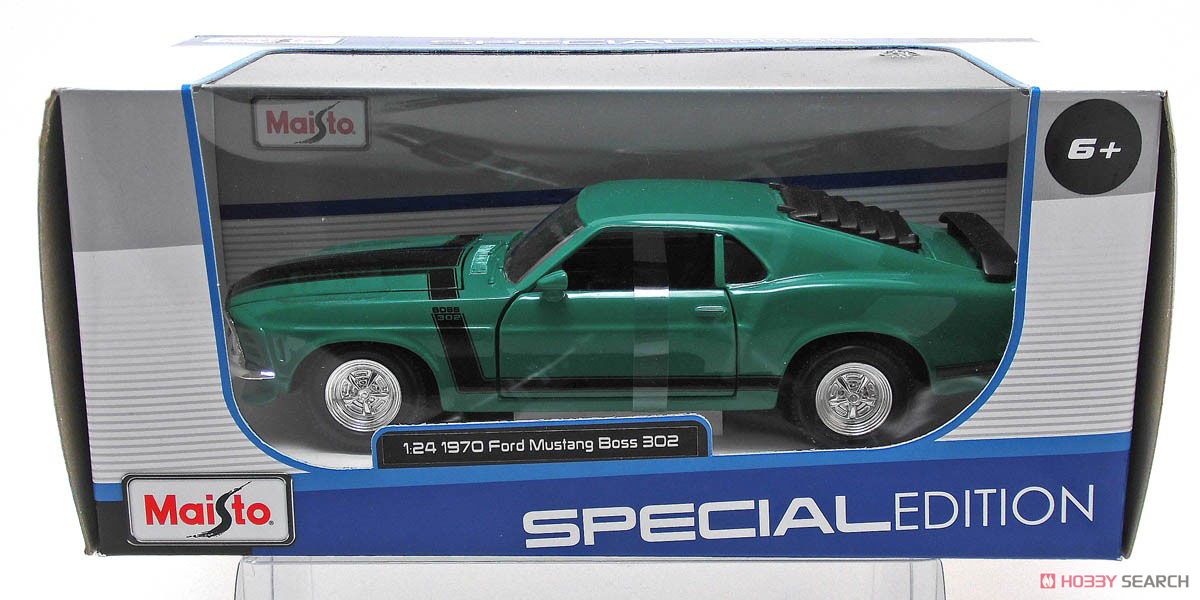 1970 Ford Mustang Boss 302 (Green) (Diecast Car) Package1