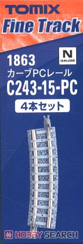 Fine Track カーブPCレール C243-15-PC (F) (4本セット) (鉄道模型) 商品画像2