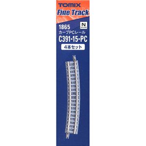 Fine Track Curved PC Tracks C391-15-PC (F) (Set of 4) (Model Train)