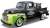 Ford F-1 Pickup w/ FL Panhead (Dull Black+Metallic Green)  (Diecast Car) Item picture1