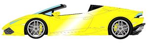 ランボルギーニ ウラカン LP610-4 スパイダー 2015 ジアロマッジオ(ブライトイエローパール)/イエロー&ブラックスポーツシート (ミニカー)