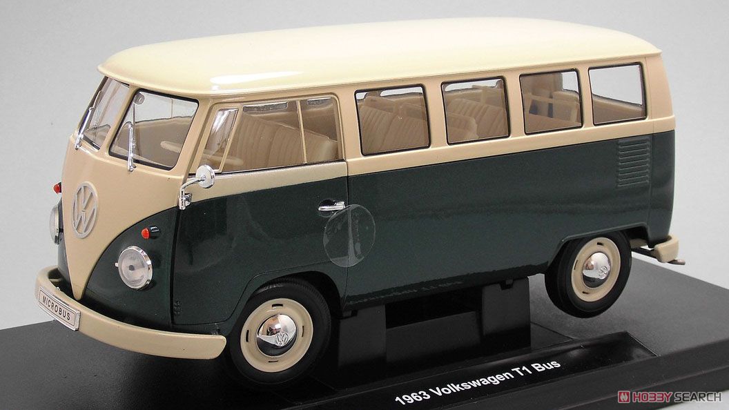 VW T1バス 1963 (WINDOW VAN) グリーン (ミニカー) 商品画像1