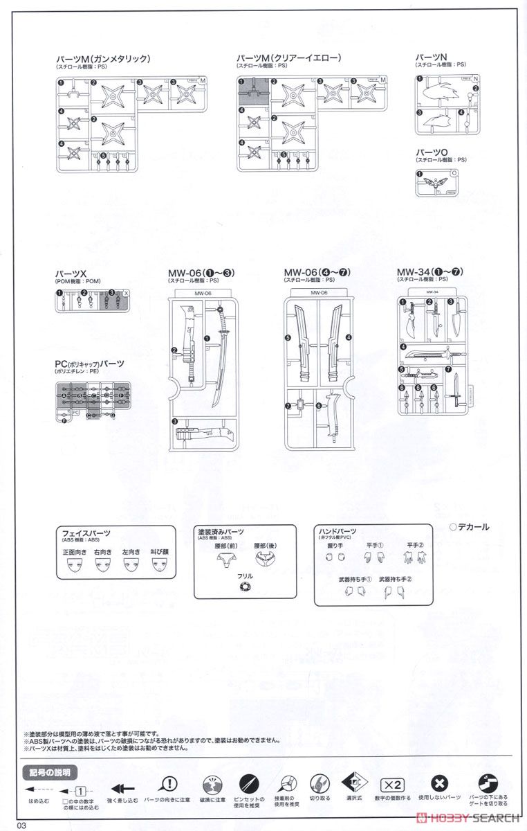 Frame Arms Girl Jinrai Indigo Ver. (Plastic model) Assembly guide12