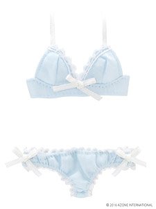 PNS Ribbon Bra & Shorts Set (Light Blue) (Fashion Doll)