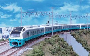 Series E653 `Fresh Hitachi/Black Under Floor/Green` Seven Car Formation Set (Trailer Only) (7-Car Set) (Pre-colored Completed) (Model Train)