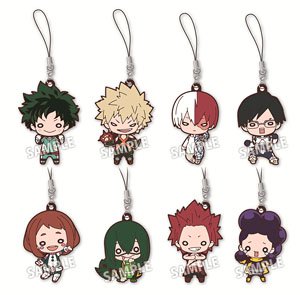 Nitotan My Hero Academia Rubber Mascot (Set of 8) (Anime Toy)