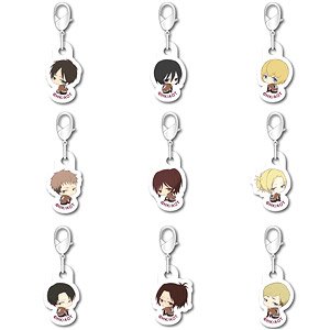 [Attack on Titan] `Bocchi-kun` Nano Acrylic Charm Set (Set of 9) (Anime Toy)