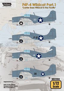 [1/72] F4F-4 ワイルドキャット パート1 空母搭載機 (デカール)