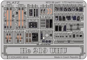 He219ウーフー用エッチングパーツ (2枚セット) (プラモデル)
