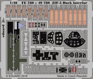 グラマンJ2F-5ダック 内装パーツセット メリット用 (プラモデル)