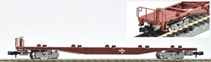 J.R. Container Wagon Type KOKI50000 (Gray Bogie/Without Container/with Taillight) (Model Train)