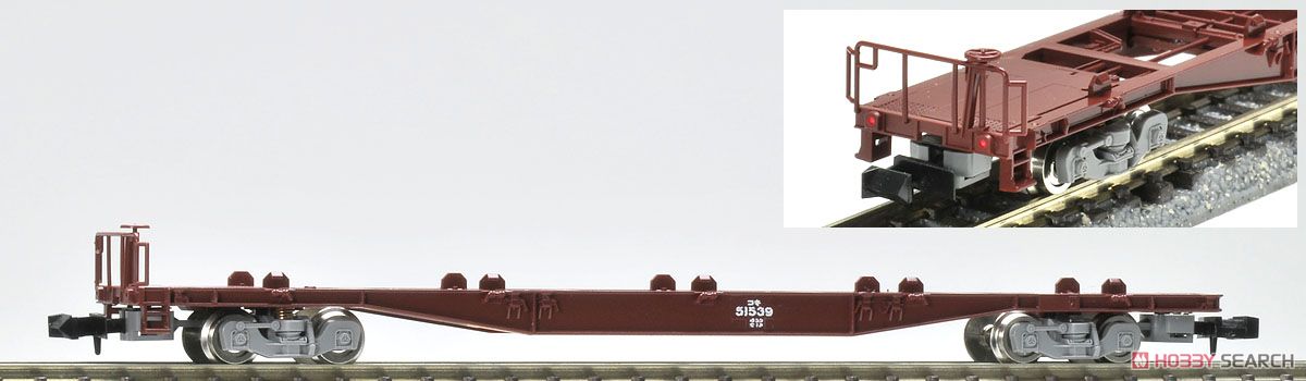 JR貨車 コキ50000形 (グレー台車・コンテナなし・テールライト付) (鉄道模型) 商品画像4