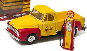 1953 Ford F-100 Shell Oil with Vintage Shell Gas Pump (ミニカー)