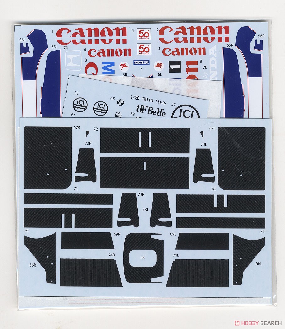 FW11B Italian GP 1987 トランスキット (レジン・メタルキット) 中身2