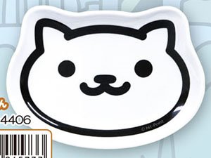 Neko Atsume Die-cut Melamine Mini Tray 2 Shironeko-san (Anime Toy)