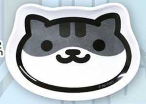 Neko Atsume Die-cut Melamine Mini Tray 2 Shirosaba-san (Anime Toy)