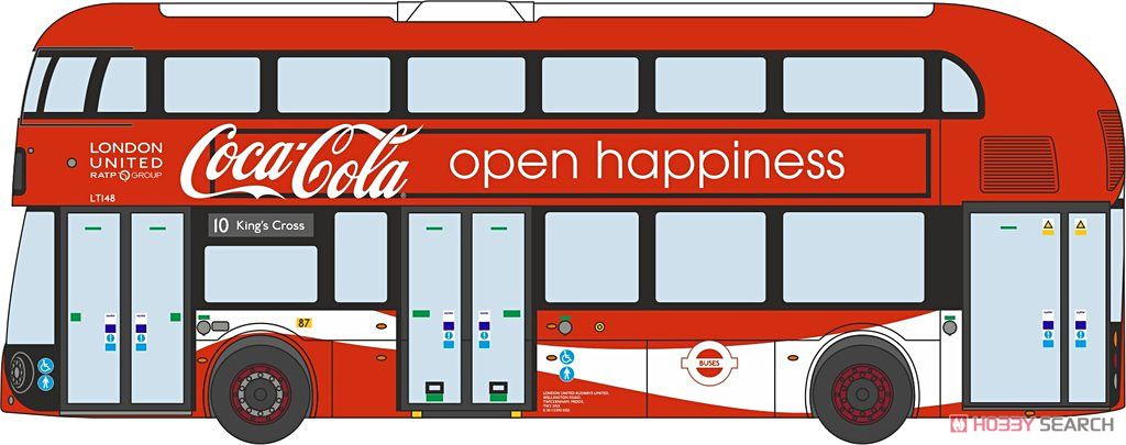 (N) ニュールートマスター London United 2階建てバス コカ・コーラ (鉄道模型) その他の画像1