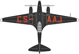DH88 コメット CS-AAJ Salaza Portugal (完成品飛行機)