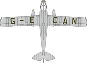 DH84 ドラゴン G-ECAN レイルウェイエアサービス (完成品飛行機)