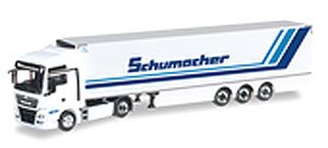 (HO) MAN TGX XXL 冷蔵ボックスセミトレーラー`Spedition Schumacher` (鉄道模型)