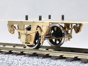 1/80(HO) Single-axis Bogie Double Link w/Detail Plate Holder (Kasha-Hyo Sashi) Kit (No Wheel) (Unassembled Kit) (Model Train)