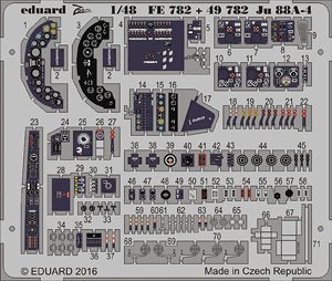 Ju 88A-4 Interior Photo-Etched Parts Set (for ICM) (Plastic model)