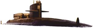SSBN-642 カメハメハ戦略原潜 ドライデッキシェルター付 (プラモデル)