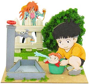 [Miniatuart] Studio Ghibli Mini: `Ponyo` Sosuke, Ponyo and Fujimoto (Unassembled Kit) (Railway Related Items)