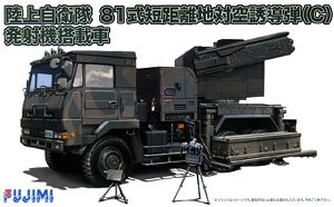 JGSDF Type 81 Tank Short Distance Surface-to-air Guided Missile (C) Launcher Equipped Vehicles (Plastic model)