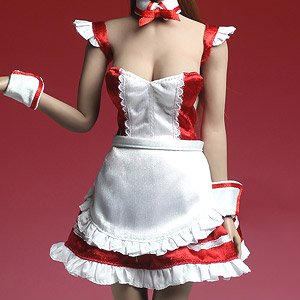 Super Duck 1/6 Maid Costume Set Red (Fashion Doll)