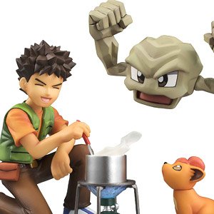 G.E.M. Series Pokemon Brock, Geodude, and Vulpix (PVC Figure)