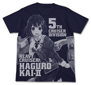 Kantai Collection Haguro Kai-II All Print T-shirt Navy M (Anime Toy)