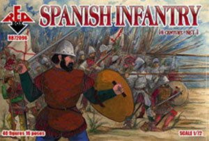 Spanish Infantry 16 Century Set.1 (16 Poses/40 Figures) (Plastic model)