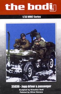 U.S. Army Officer & Driver Set for Willis Jeep (for Tamiya) (2 Pieces) (Plastic model)