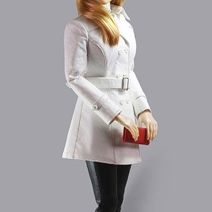 1/6 Classic Womens Leather Clothing Set White (Fashion Doll)