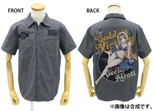 IS (Infinite Stratos) Cecilia Alcott Full Color Work Shirt Nose Art Ver. Gray M (Anime Toy)