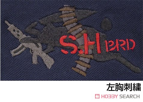 IS (Infinite Stratos) Schwarzer Hase Embroidery Polo-shirt Navy x Black L (Anime Toy) Item picture2