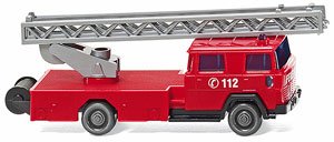 (N) Magirus DL 30 Fire Truck w/Rotation Ladder (Feuerwehr DL 30 (Magirus)) (Model Train)
