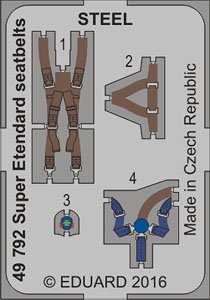 Super Etendard Seat Belt Made of Stainless Steel (Plastic model)