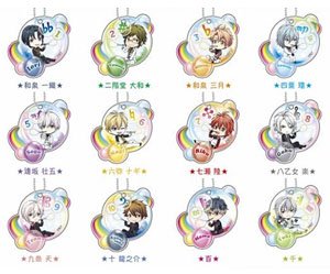 Charm Plate Idolish 7 Chara Fuwa Shabon Series (Set of 12) (Anime Toy)
