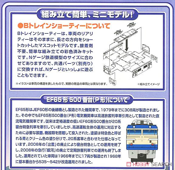 Bトレインショーティー EF65形500番台 (P形) (1両) (鉄道模型) 商品画像4