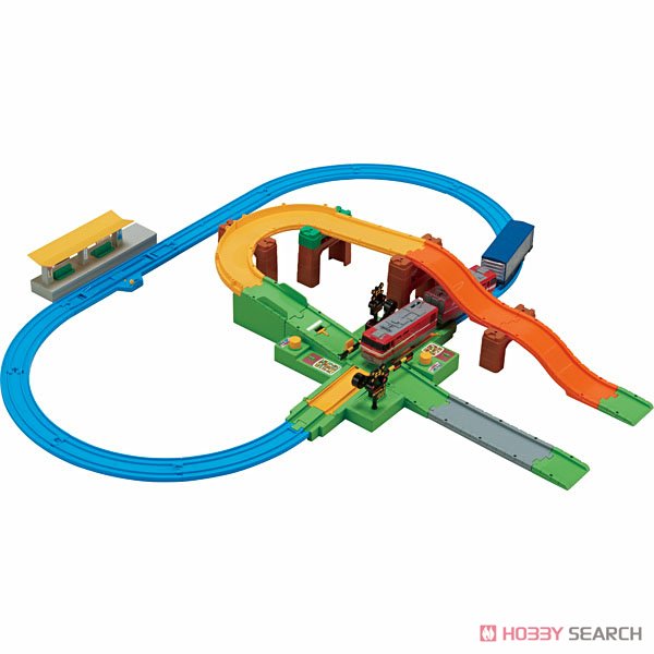 Let`s Play Together! Tomica Crossing Rail Set (Plarail) Item picture1