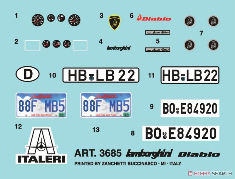 ランボルギーニ ディアブロ (プラモデル) その他の画像2