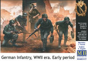 独・歩兵5体 大戦前期制服 WW-II (プラモデル)