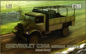 British Chevrolet C30A Cargo Truck Steel Canvas Type 12 Cab (Plastic model)