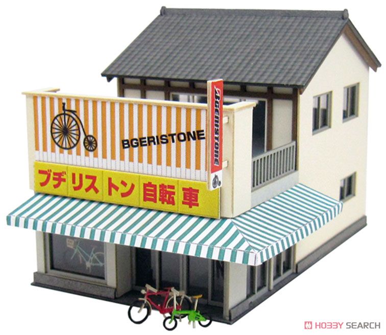 [みにちゅあーと] なつかしのジオラマシリーズ 自転車屋 (組み立てキット) (鉄道模型) 商品画像1