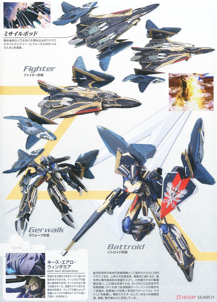 Sv-262Hs ドラケンIII (キース・エアロ・ウィンダミア機)対応 リル・ドラケン + ミサイルポッド (プラモデル) 解説1