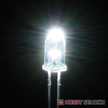 Ultra-high brightness LED with cord (Whtie 5mm) (Science / Craft) Item picture1